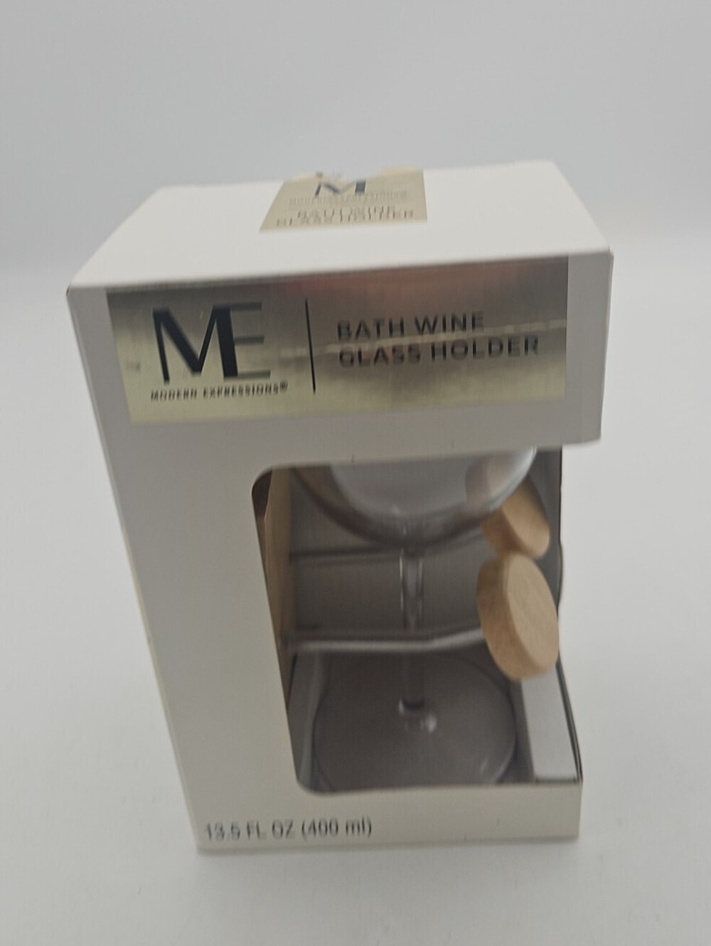 Modern Expressions bathtub wine glass holder